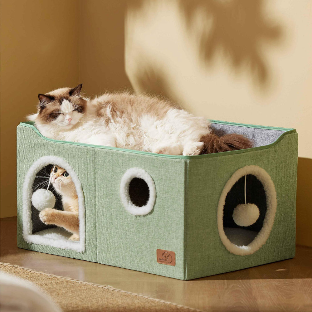 Bedsure cat bed foldable design for easy storage or travel.