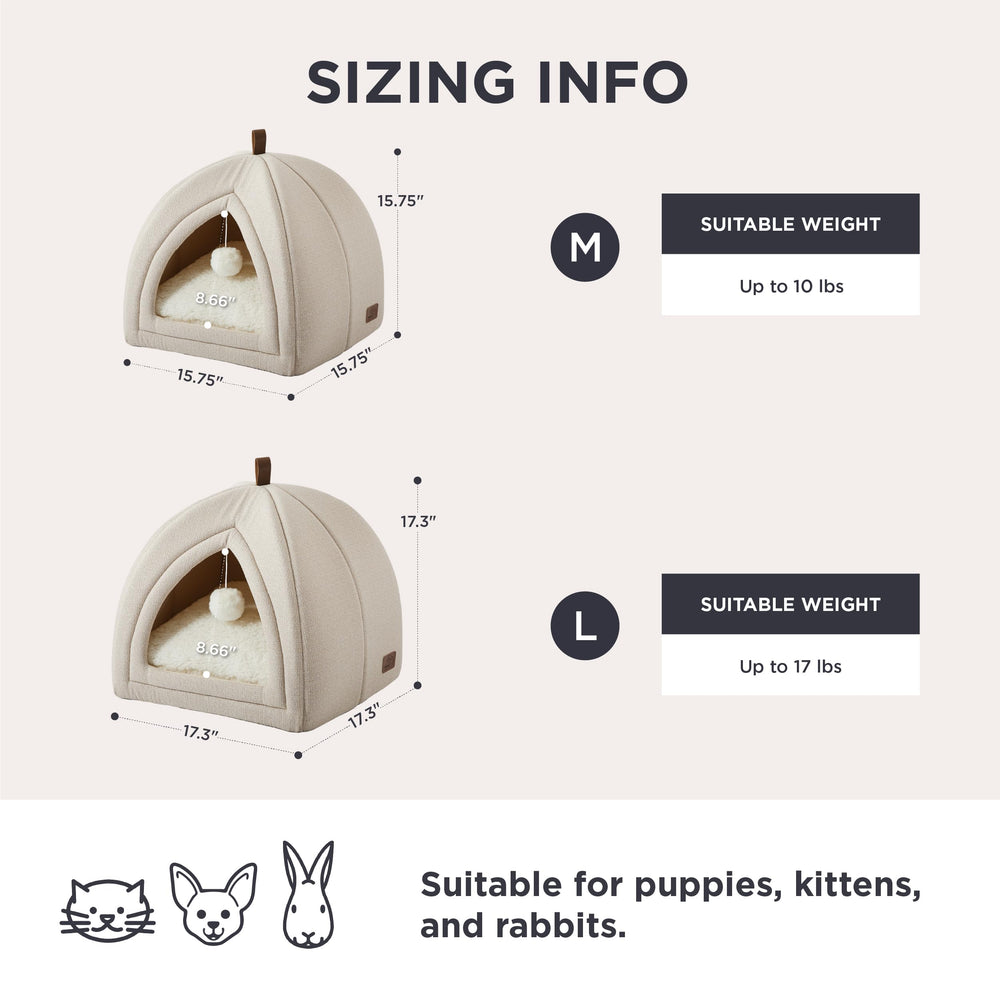 Bedsure cat bed foldable design for portable hideaway on the go.