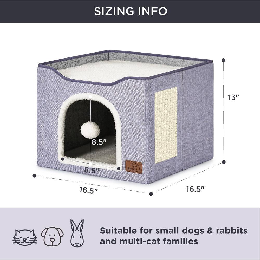 Bedsure cat bed indoor cave assembly-ready setup for quick use