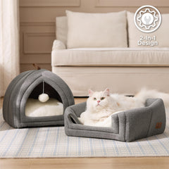 Bedsure cat bed cushion with removable pillow for easy washing.