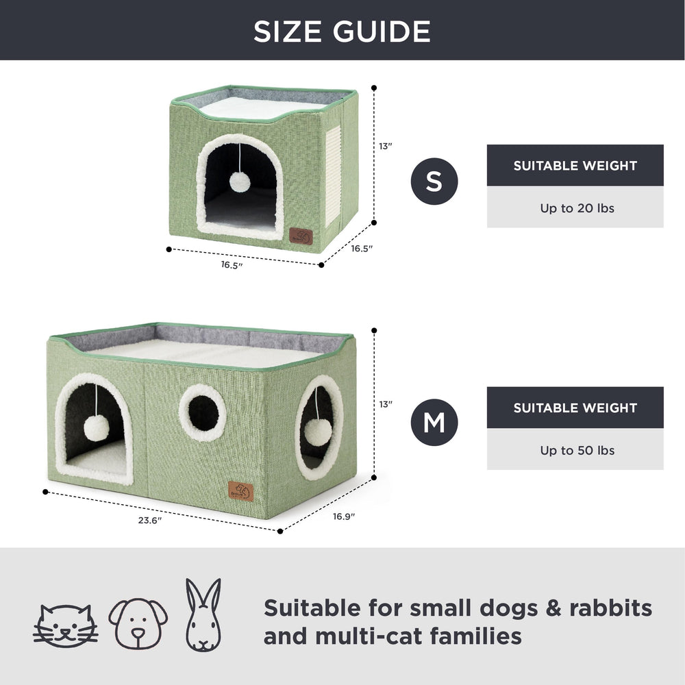 Bedsure cat bed plush balls image inviting interactive play.