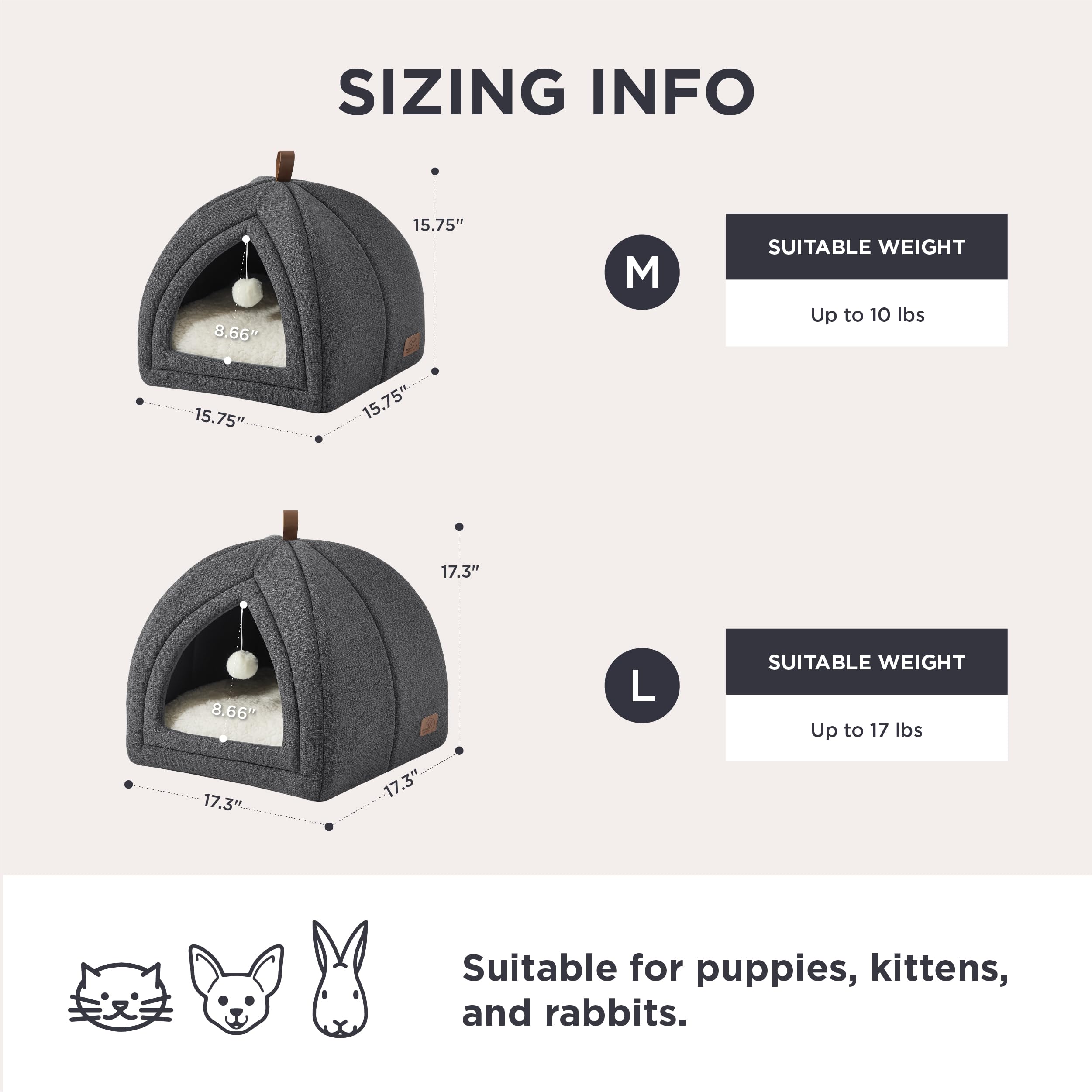 Bedsure cat bed sherpa cover emphasizes soft texture and nap privacy