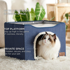 Bedsure enclosed-den bottom emphasizes a spacious hideaway for quiet naps