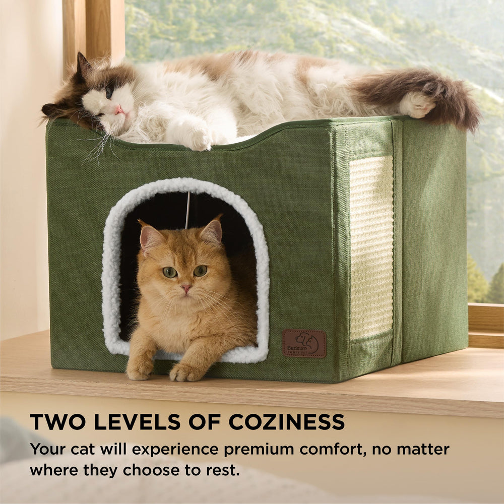 Bedsure cat beds indoor sisal-scratching-board keeps claws engaged indoors