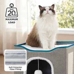 Bedsure cat beds sisal scratching board highlights durable play and nail maintenance.
