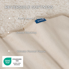 Bedsure cat blanket double-sided texture offers versatile comfort.