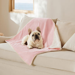 Bedsure cat blanket waterproof inner lining protects furniture from spills.