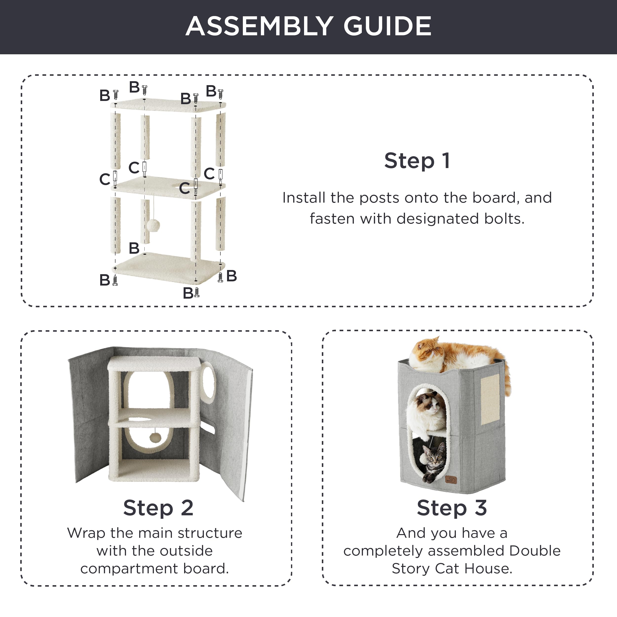 Bedsure cat house fluffy ball enhances interactive play and entertainment.