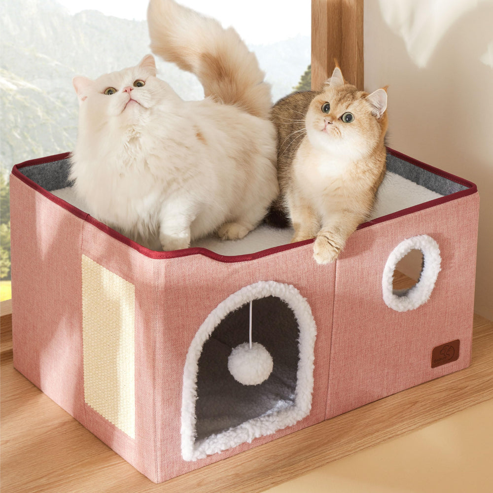 Bedsure cat house fold-flat design ideal for storage and travel