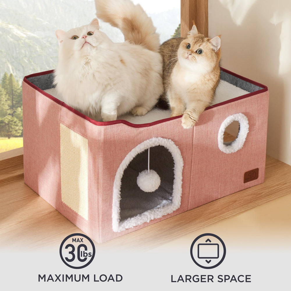 Bedsure cat house sisal scratching board offers surfaces for scratching