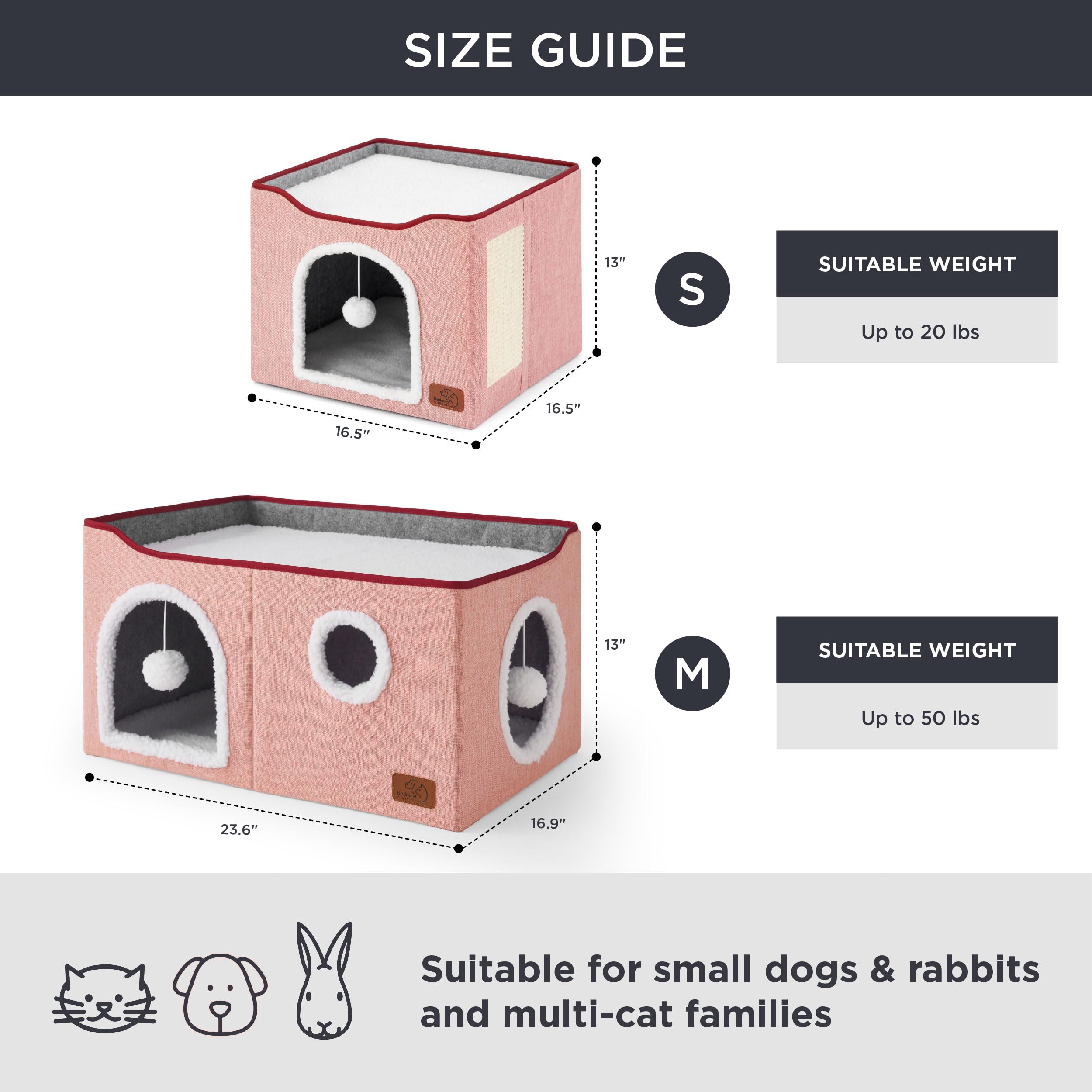 Bedsure cat house small hole facilitates bonding moments with you