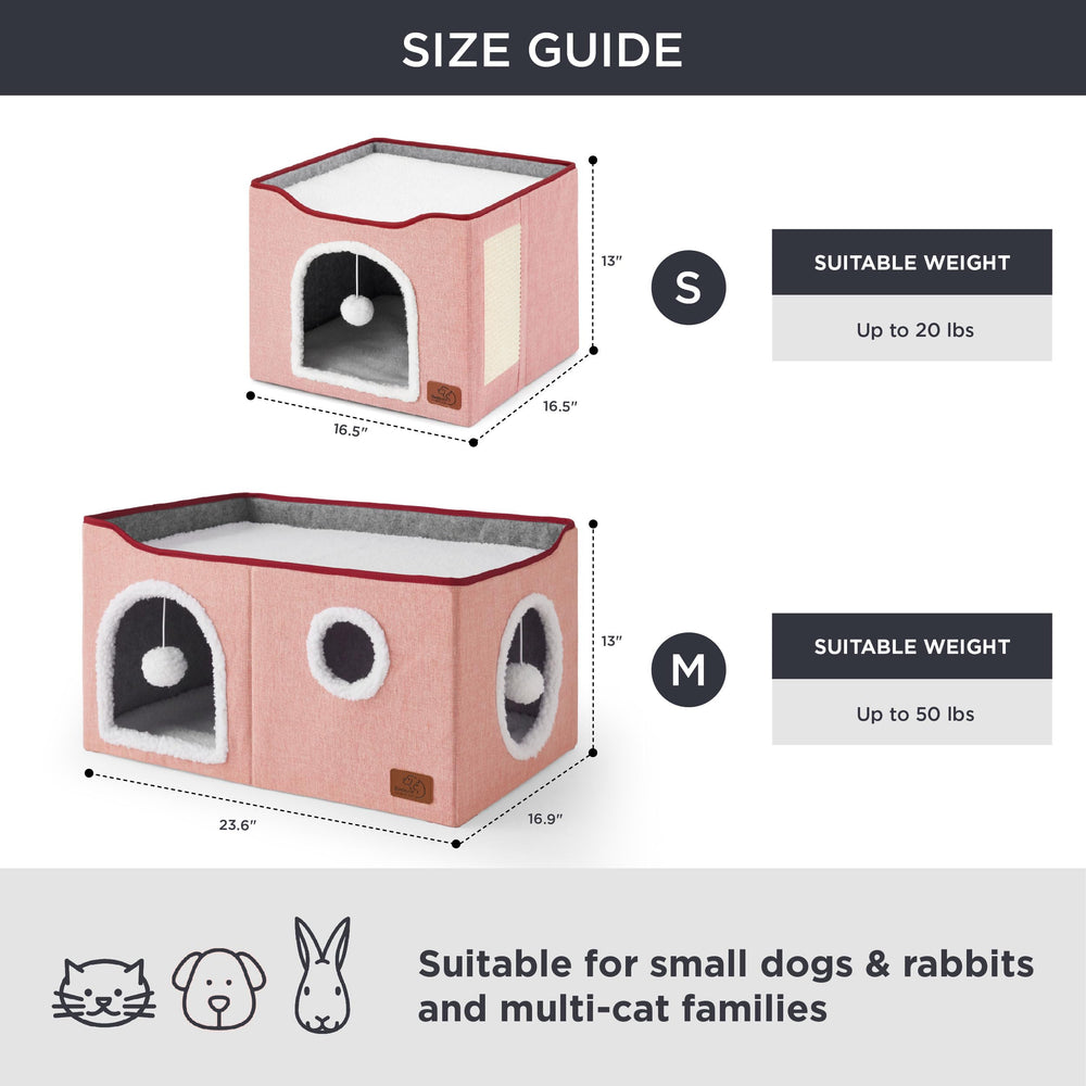 Bedsure cat house small hole facilitates bonding moments with you