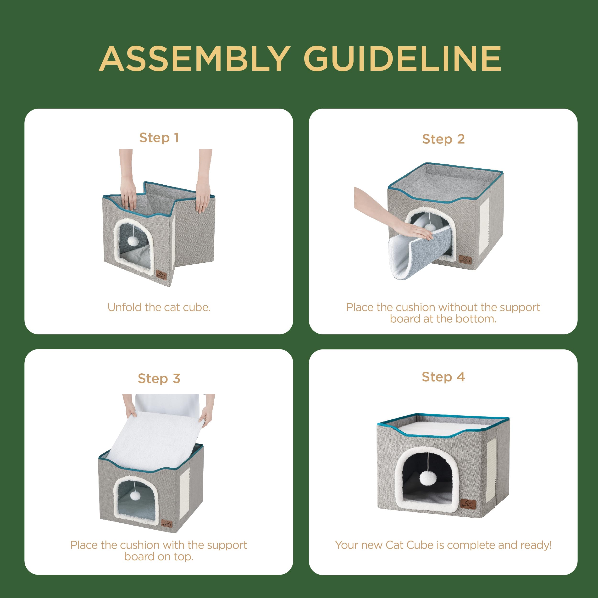 Bedsure mdf-wood-frame-grey provides sturdy support for play and rest