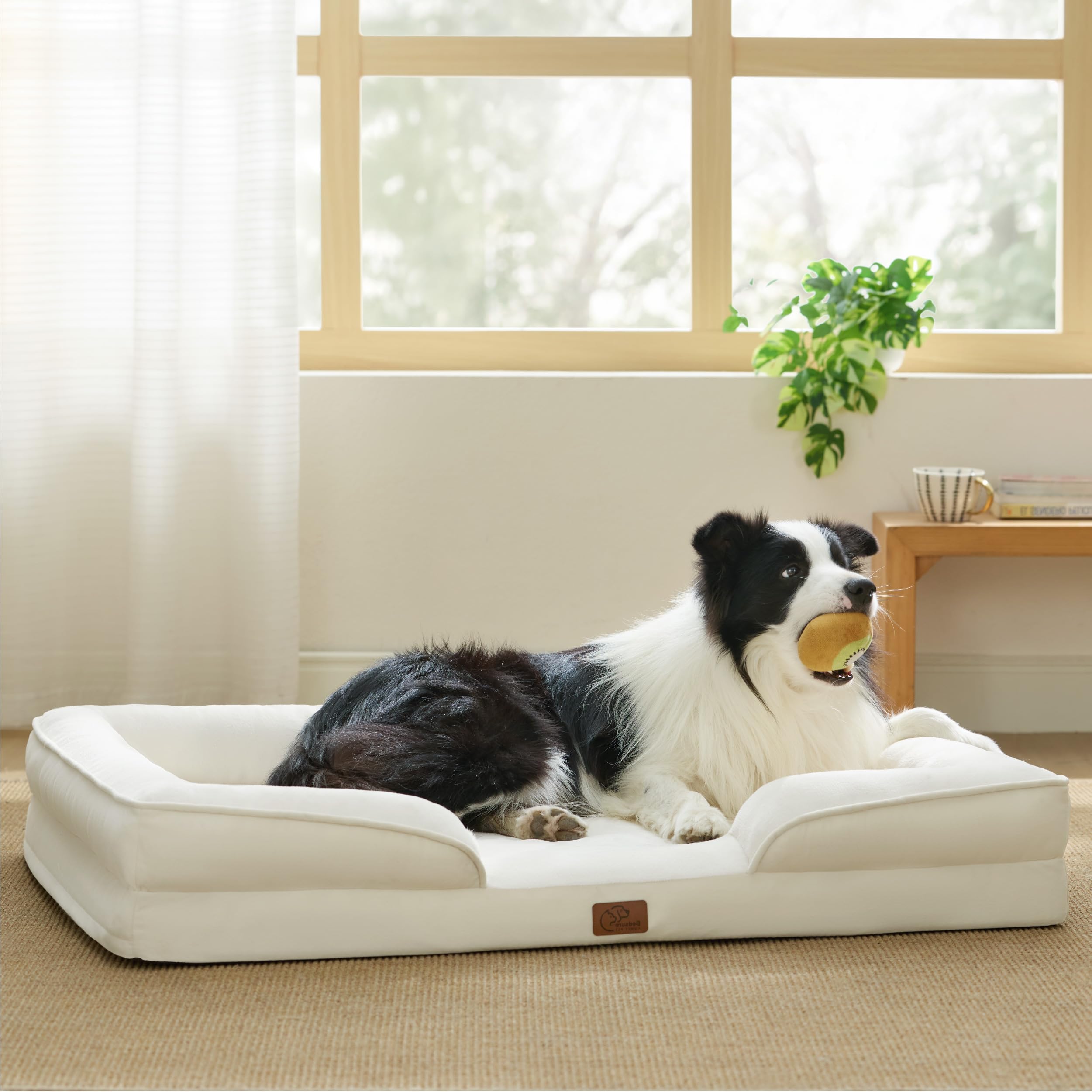 Bedsure Certipur-US foam dog bed ensures safe, durable orthopedic support.