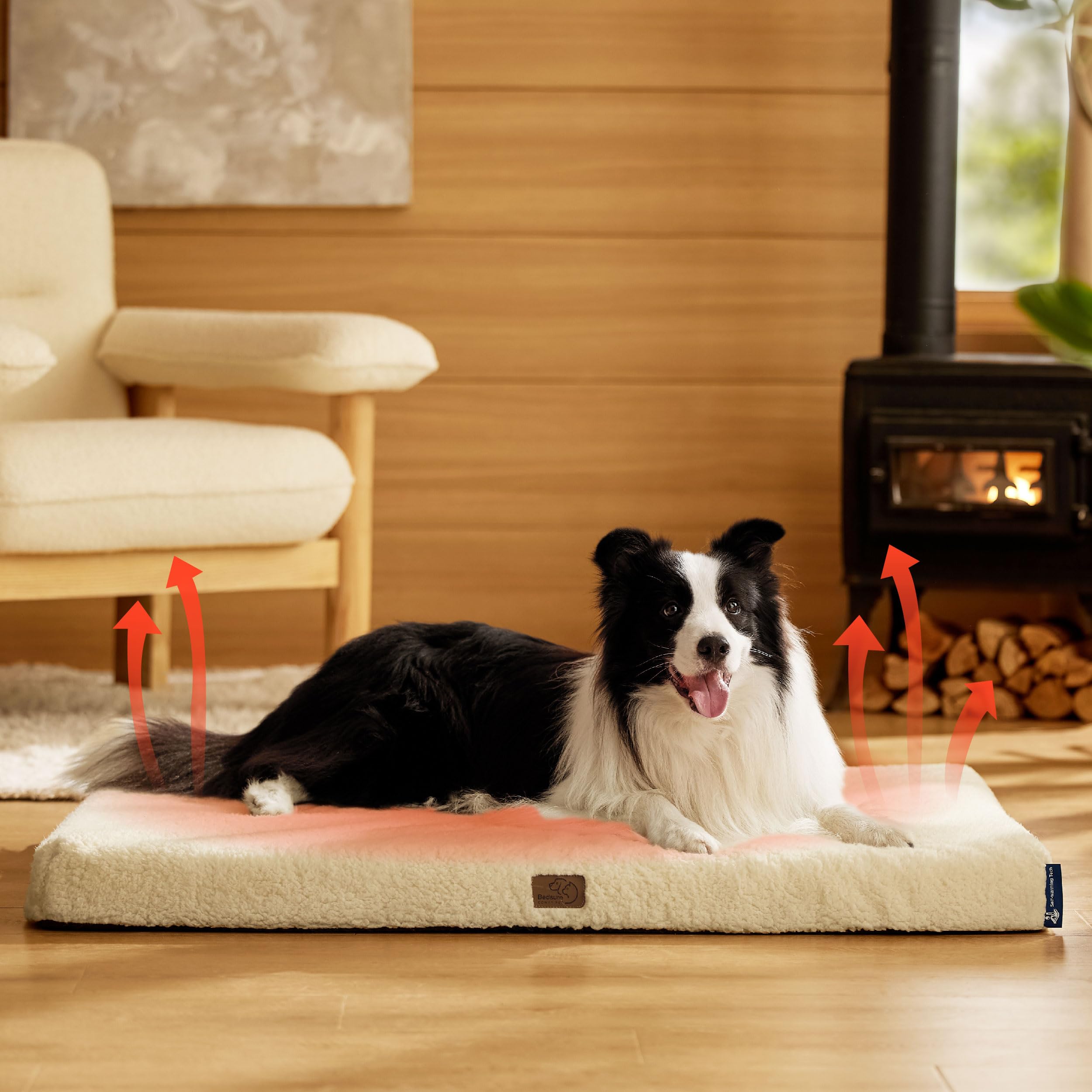 Bedsure CertiPUR-US foam provides safe, durable support for pets.