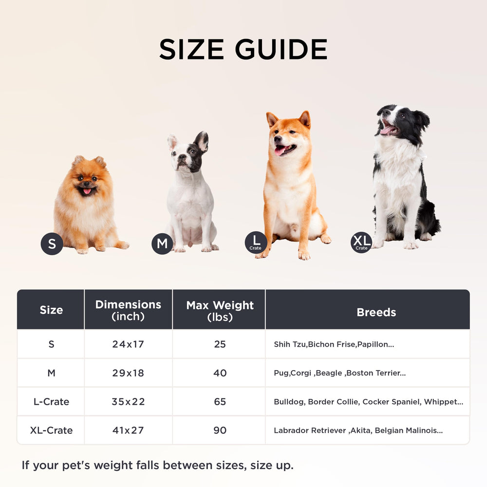 Bedsure chew-proof dog bed available in multiple sizes for all breeds