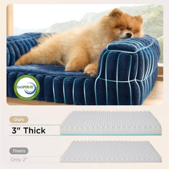 Bedsure corduroy dog bed shows plush texture for cozy lounging.