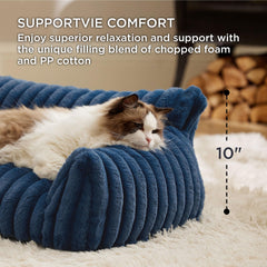 Bedsure corduroy fleece closeup emphasizes soft texture and premium feel for pets