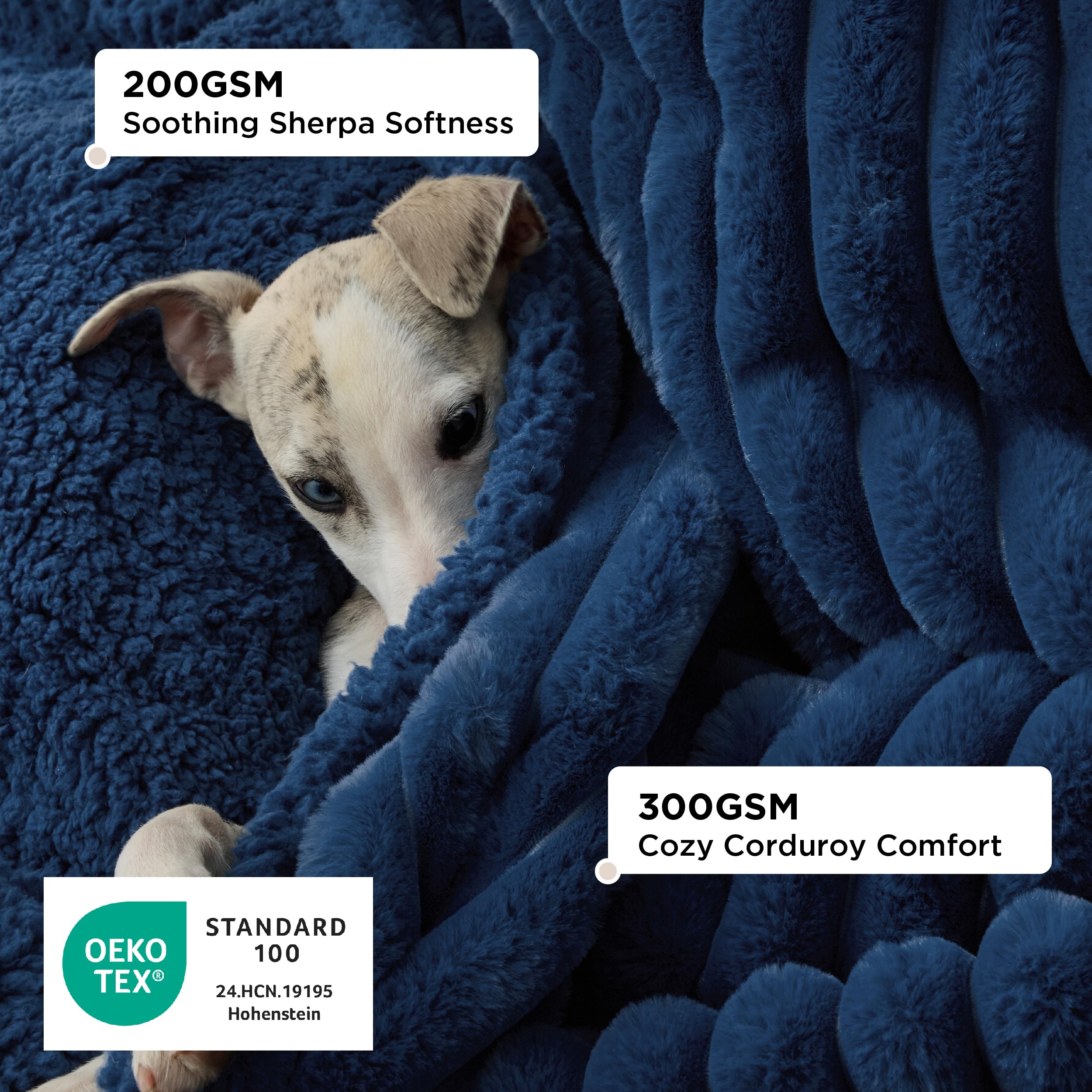 Bedsure corduroy-sherpa dual-texture fabric visually warm and durable