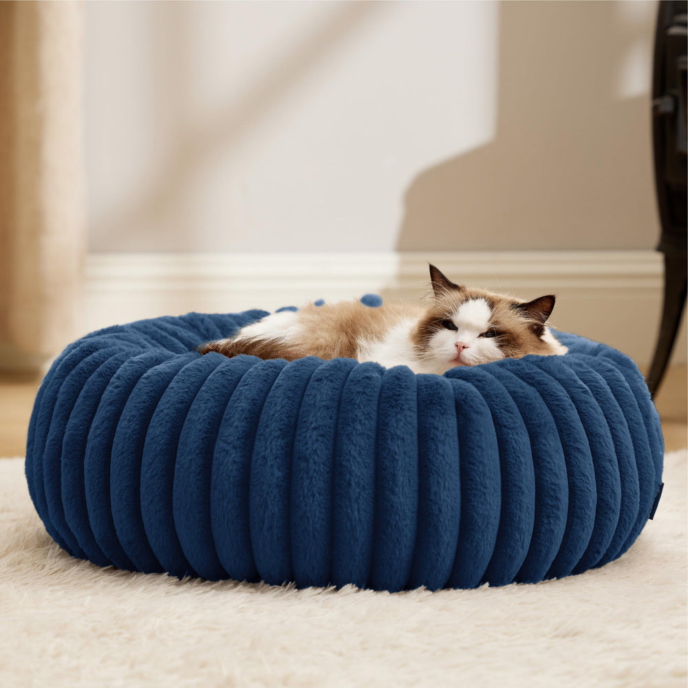 Bedsure cozy donut bed creates a safe snuggle nook.