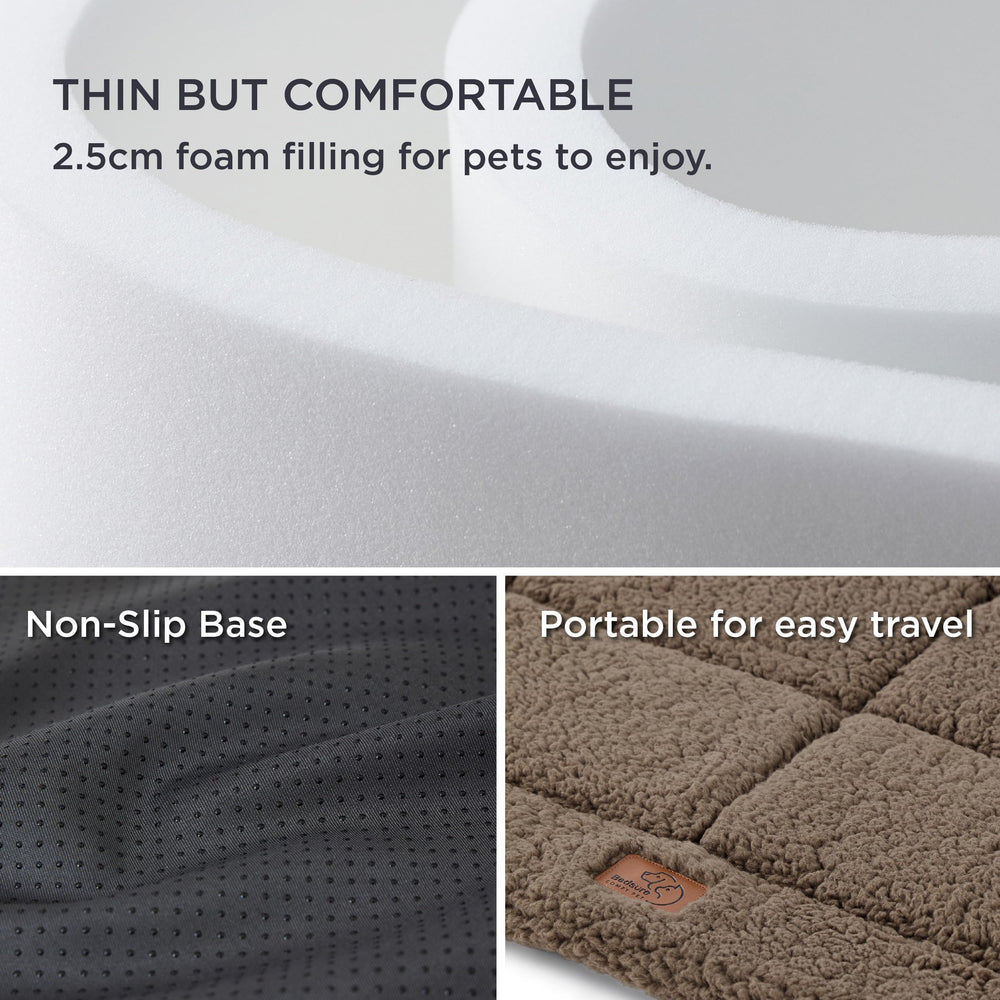 Bedsure crate pad for large dogs demonstrates ample space for stretch-out