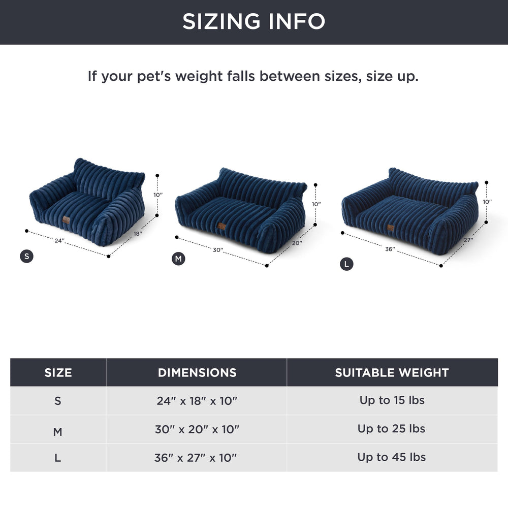 Bedsure 24inch night blue couch suits indoor spaces and small rooms.