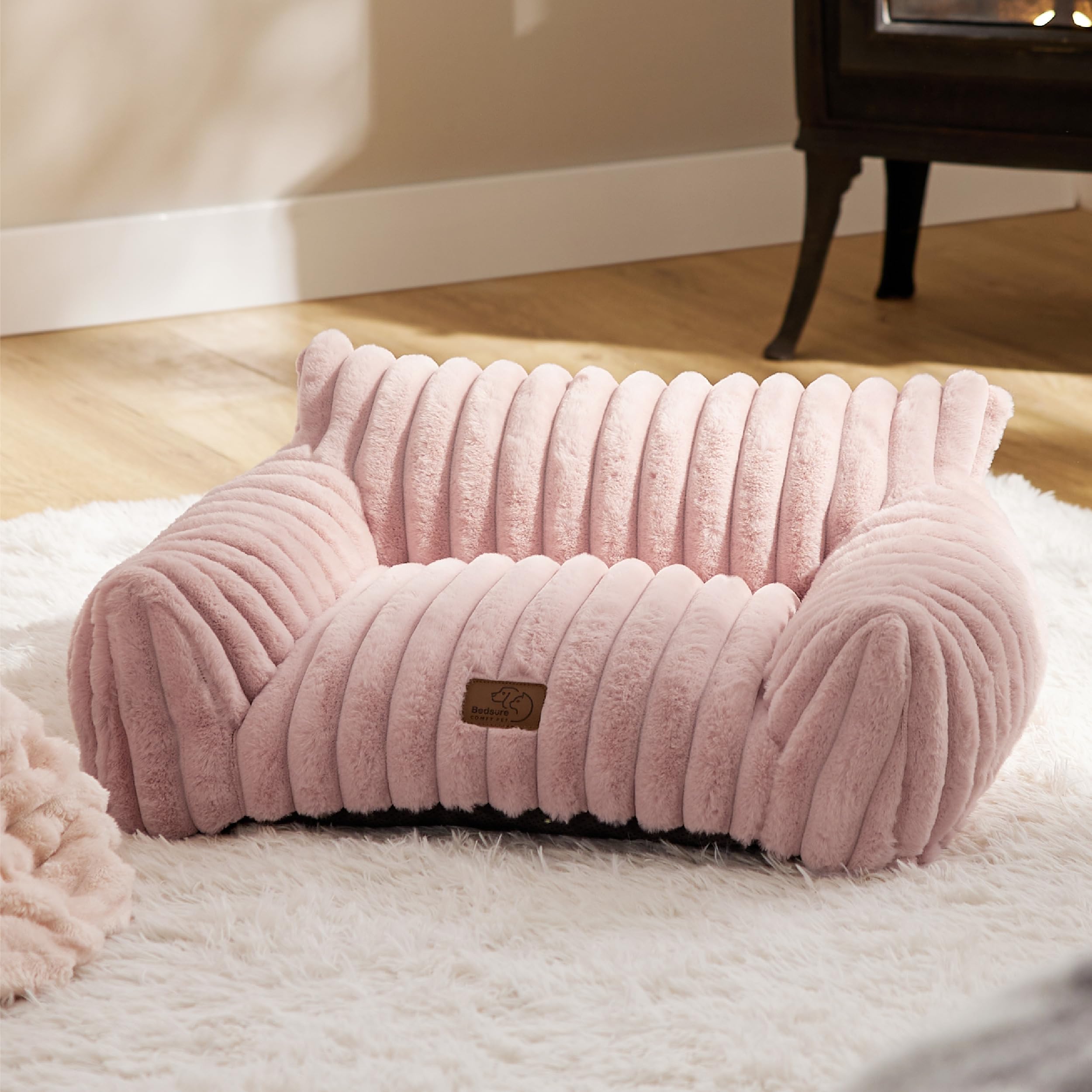 Bedsure cute cat couch cat napping on bed demonstrates cozy comfort.