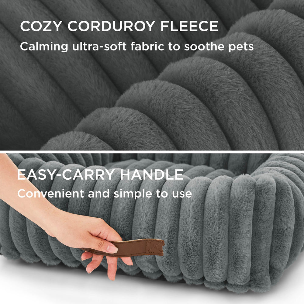 Bedsure Cute Dog Bed anti-slip bottom keeps the bed in place during naps.