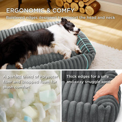 Bedsure Cute Dog Bed close-up shows ultra-cozy imitation fur for warmth.