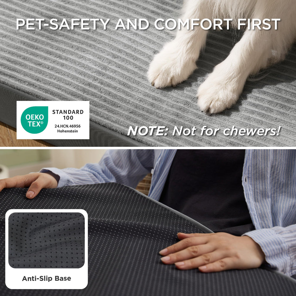 Bedsure dog bed anti-slip base keeps it securely in place