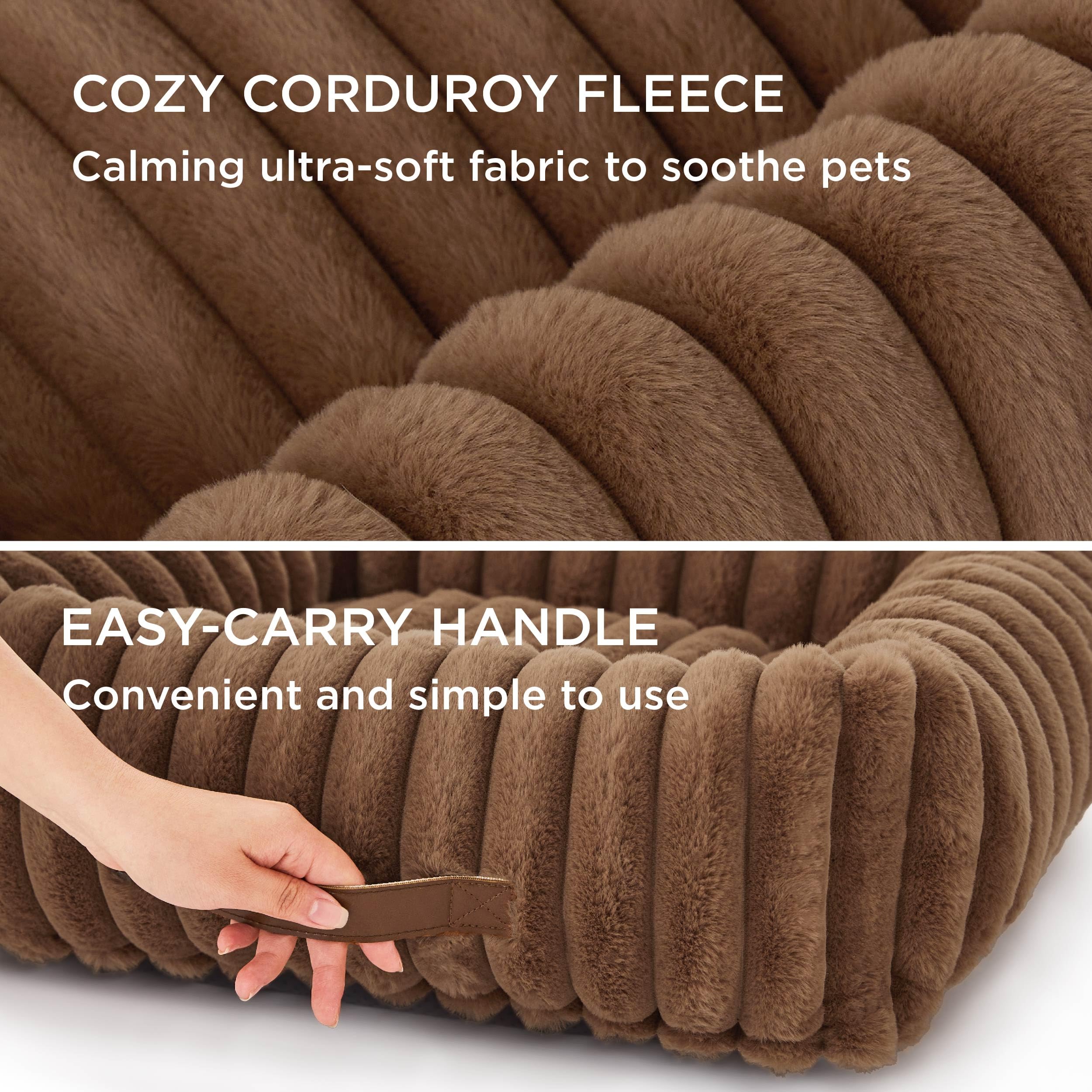 Bedsure dog bed anti-slip bottom keeps bed in place during play.