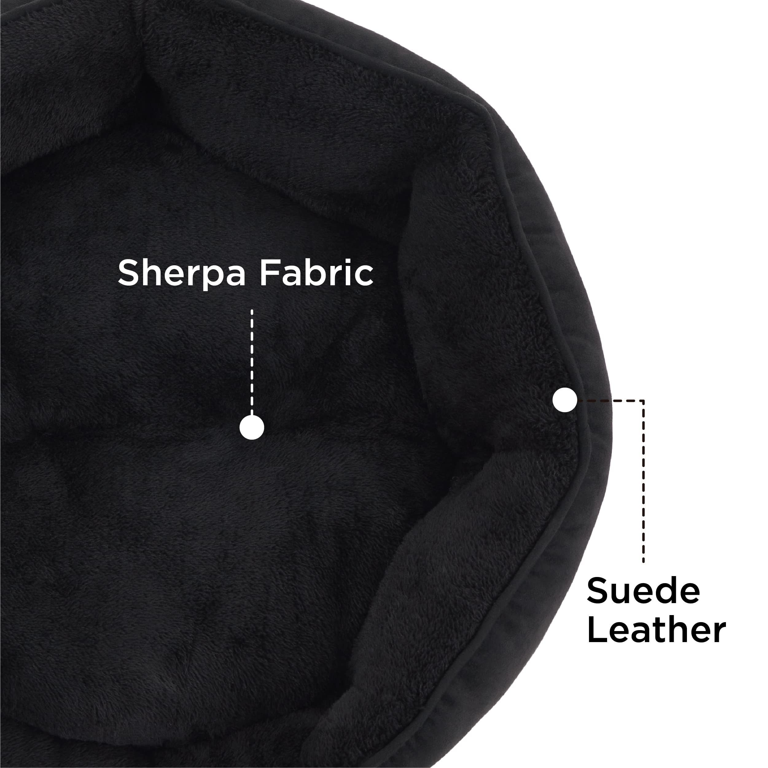 Bedsure dog bed bolster supports comfortable head and neck lounging