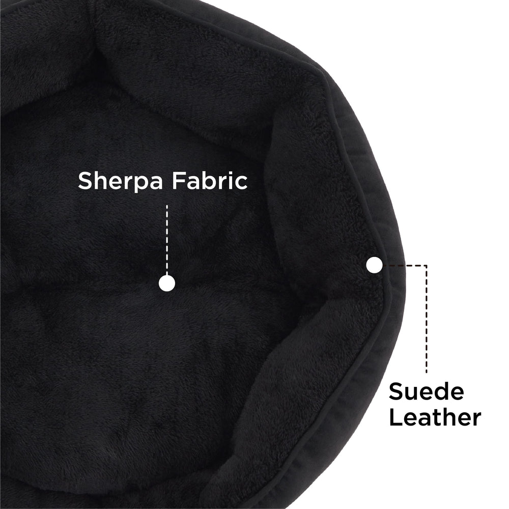 Bedsure dog bed bolster supports comfortable head and neck lounging