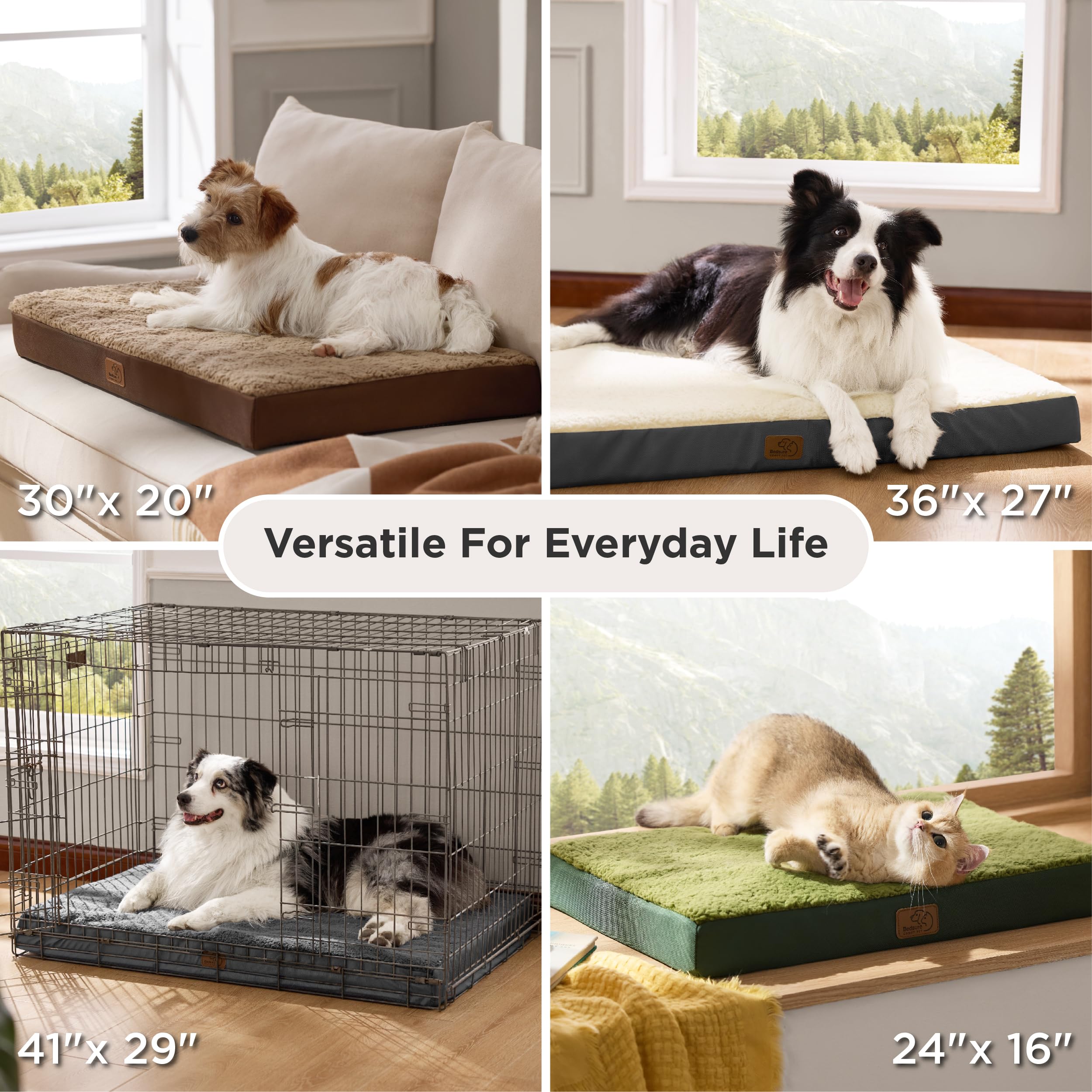 Bedsure easy-clean bed with machine-washable cover.