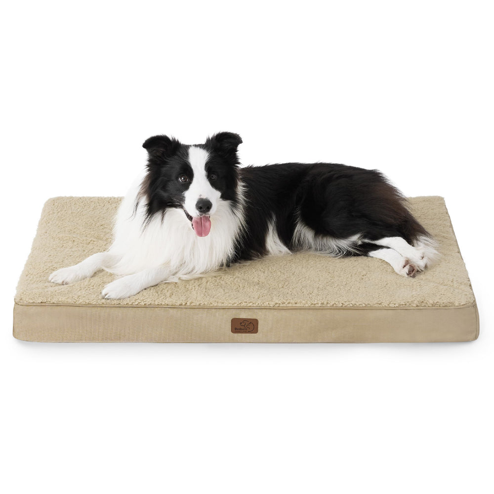 Bedsure large dog bed with egg crate foam for supported naps