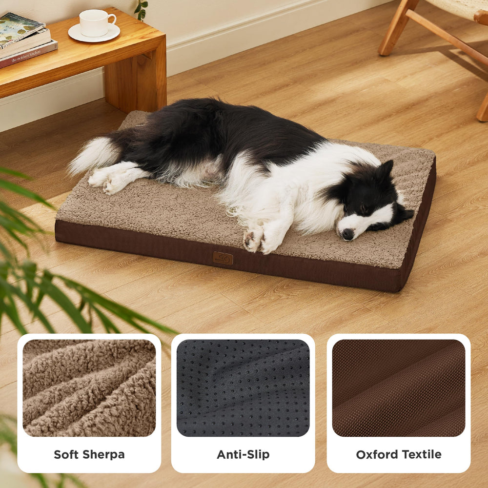 Bedsure dog bed large – close-up foam detail of high-density egg crate support