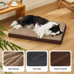Bedsure dog bed large – close-up foam detail of high-density egg crate support
