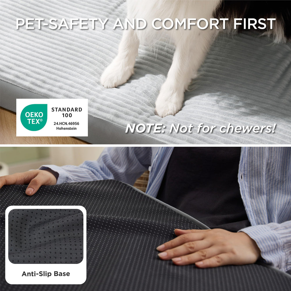 Bedsure dog bed machine-washable cover simplifies cleanup and care.