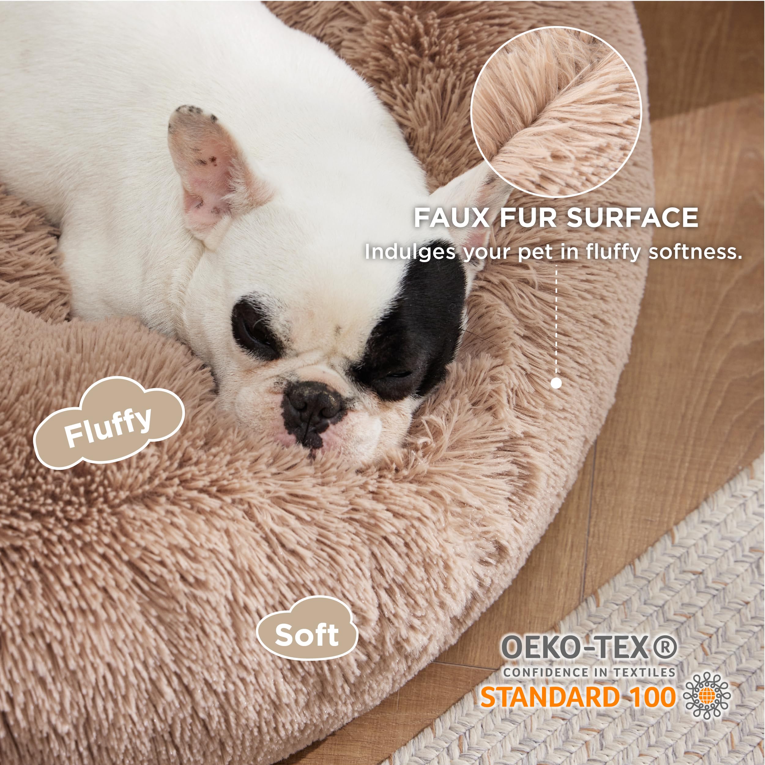 Bedsure dog bed OEKO-TEX fabrics ensure safe, gentle use.