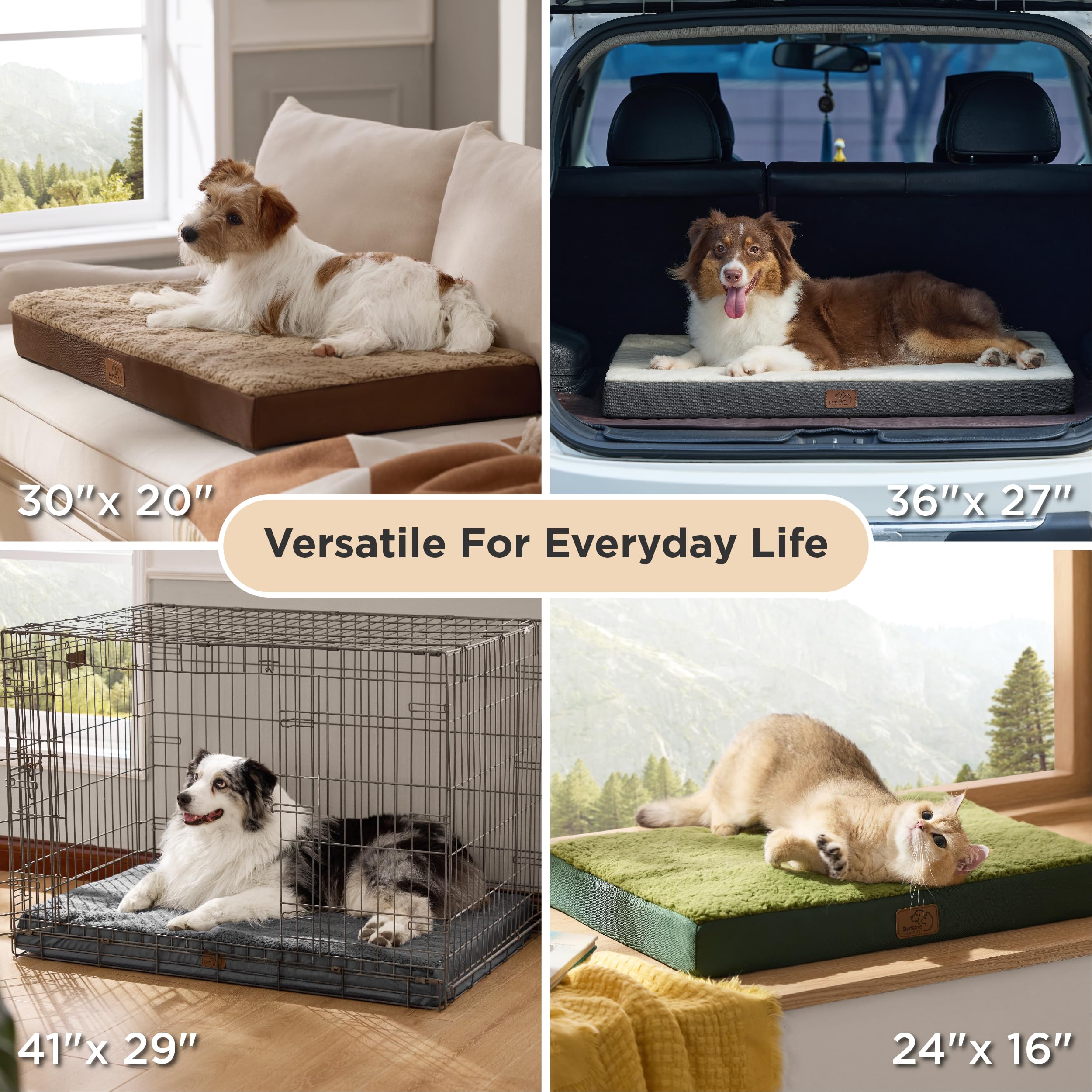 Bedsure dog bed suitable for home or outdoor use in safe weather