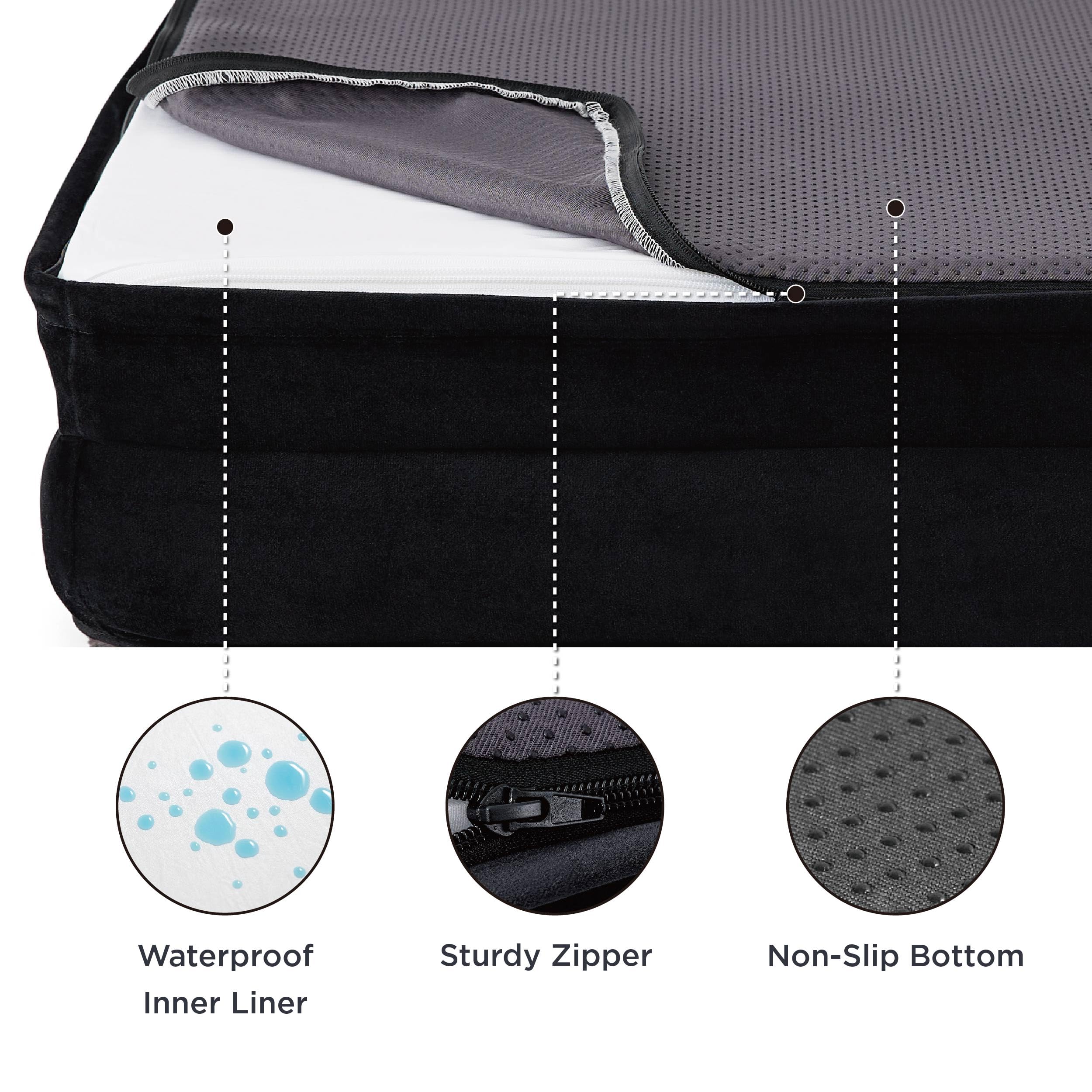 Bedsure dog bed with removable cover showcasing easy machine-wash cleaning