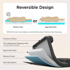 Bedsure removable corduroy cover in cream is easy to wash after muddy paws.