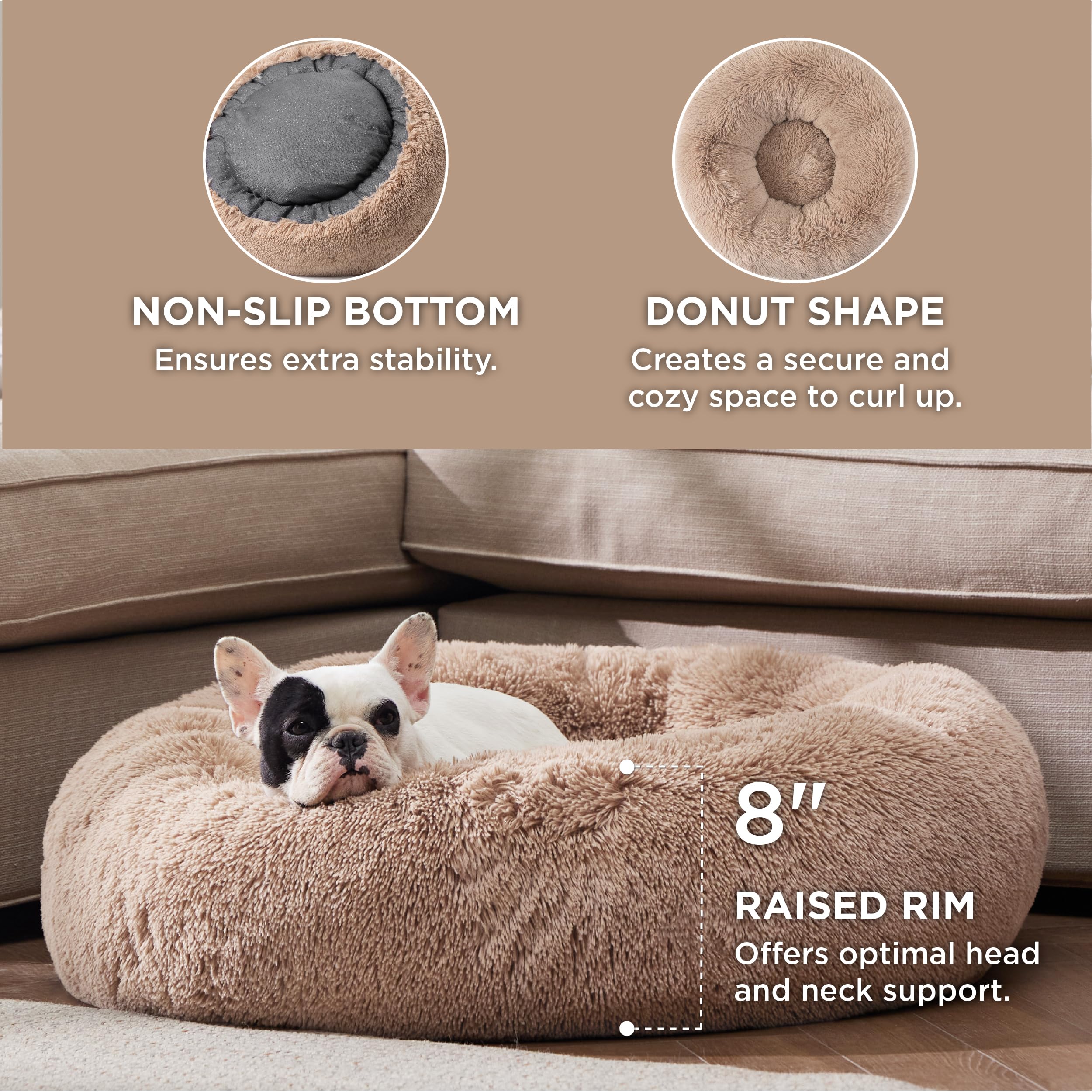 Bedsure dog bed removable cover shows washable option.
