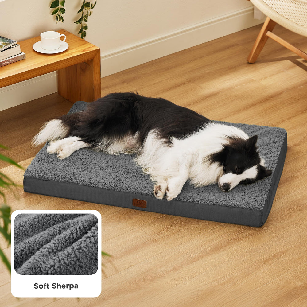 Bedsure dog bed removable cover showcased for machine washing and easy care.