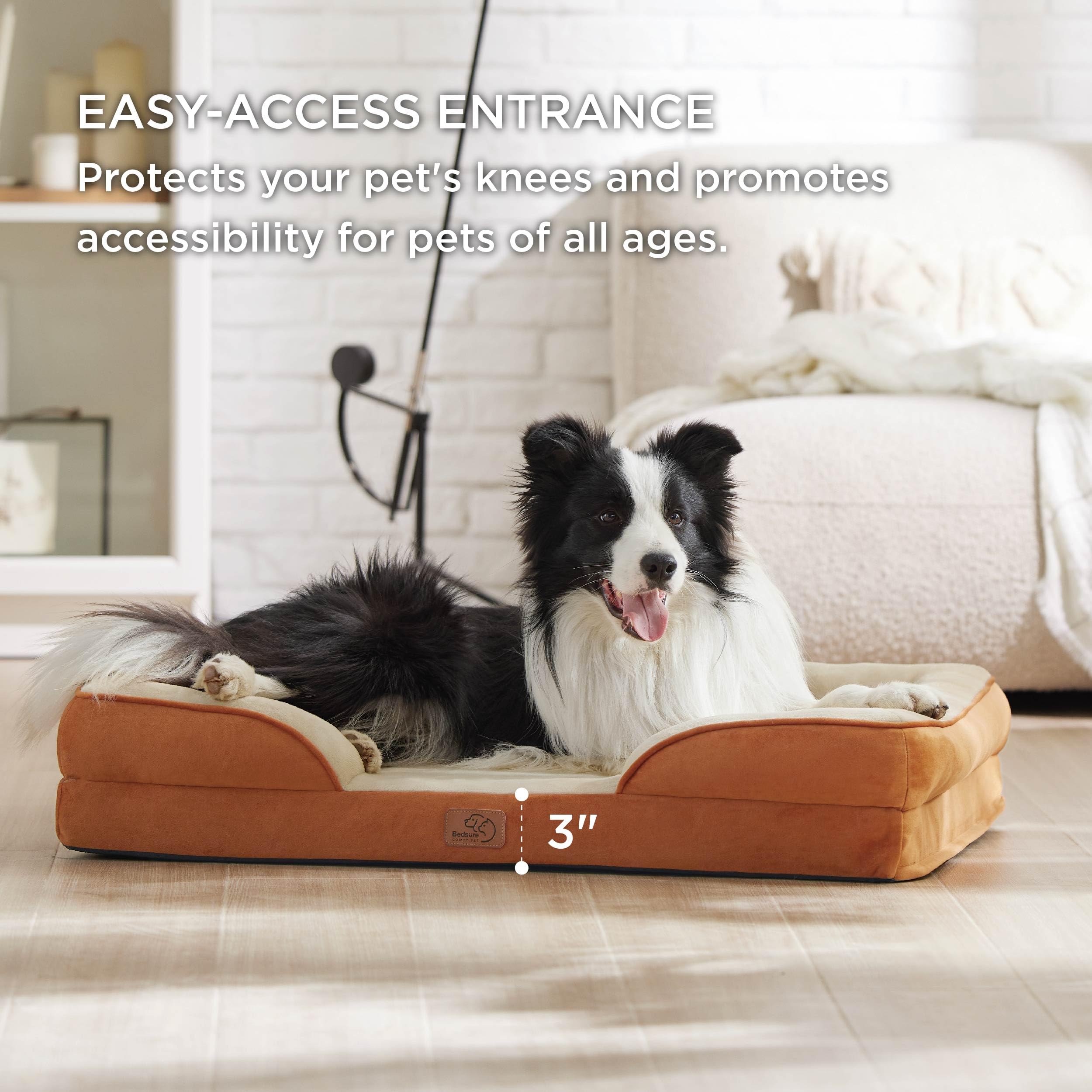 Bedsure dog bed removable cover machine washable for quick cleaning