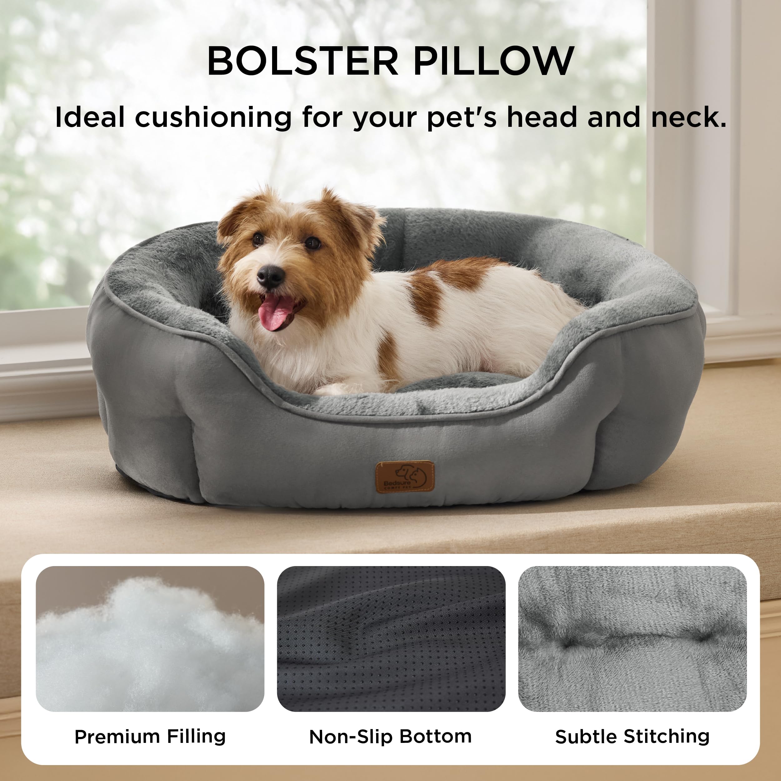 Bedsure round bolster design provides secure head and neck support