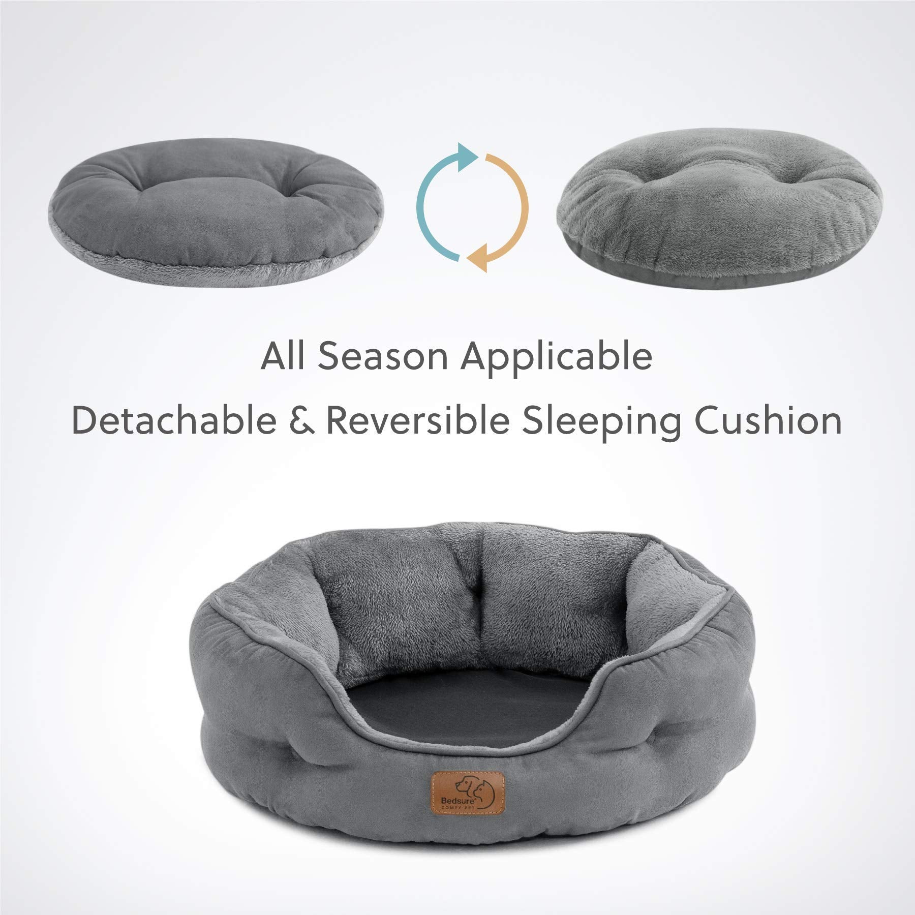 Bedsure ultra-soft fiber filling offers gentle support and keeps loft.