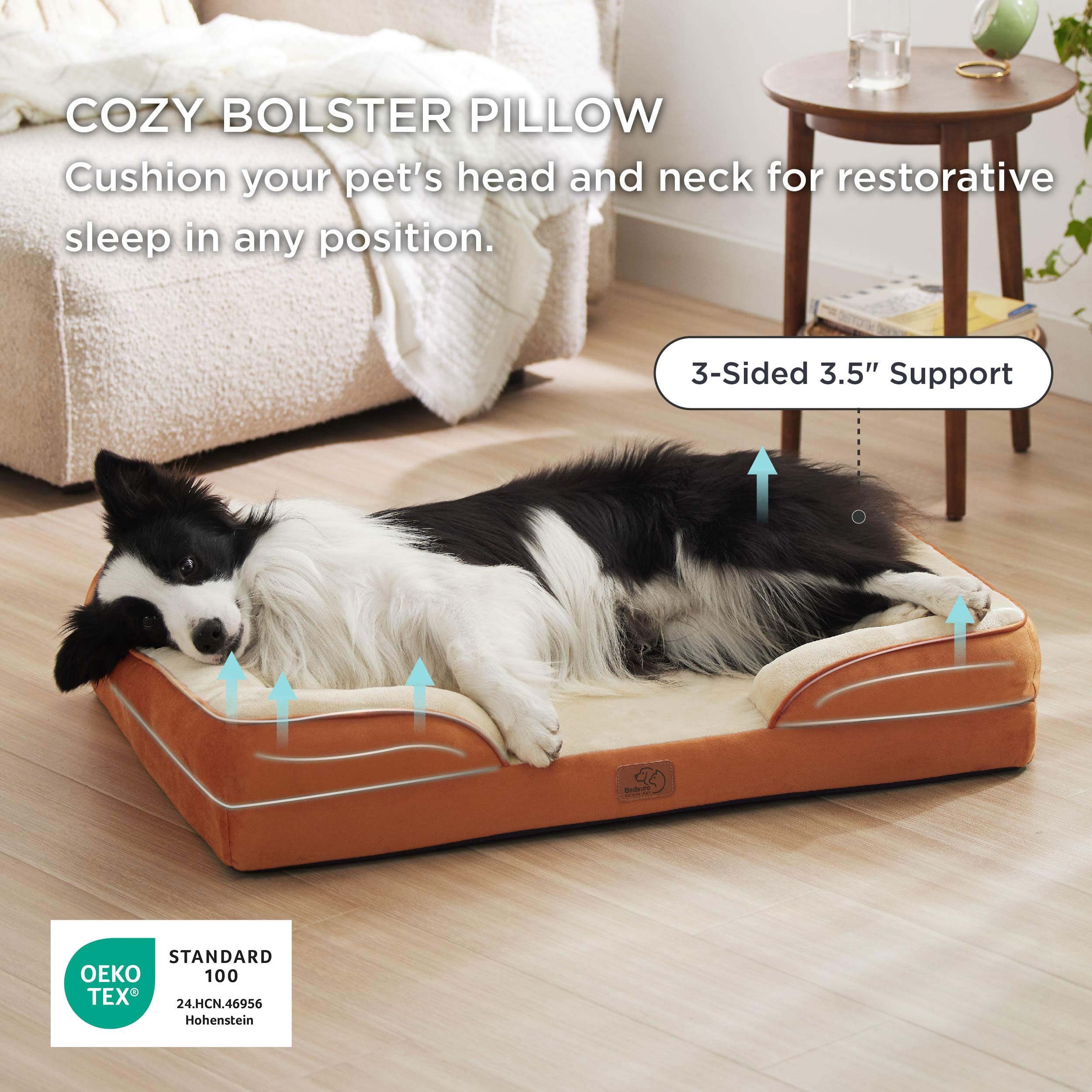 Bedsure dog bed waterproof liner protects foam from spills