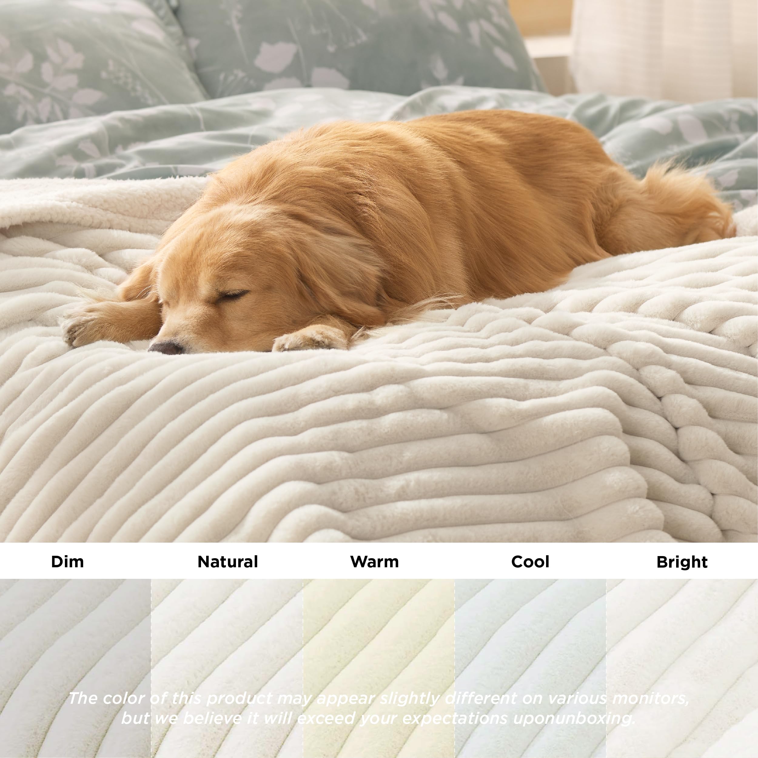 Bedsure dog-blanket-furniture-protection shields sofa and bed from hair and stains.