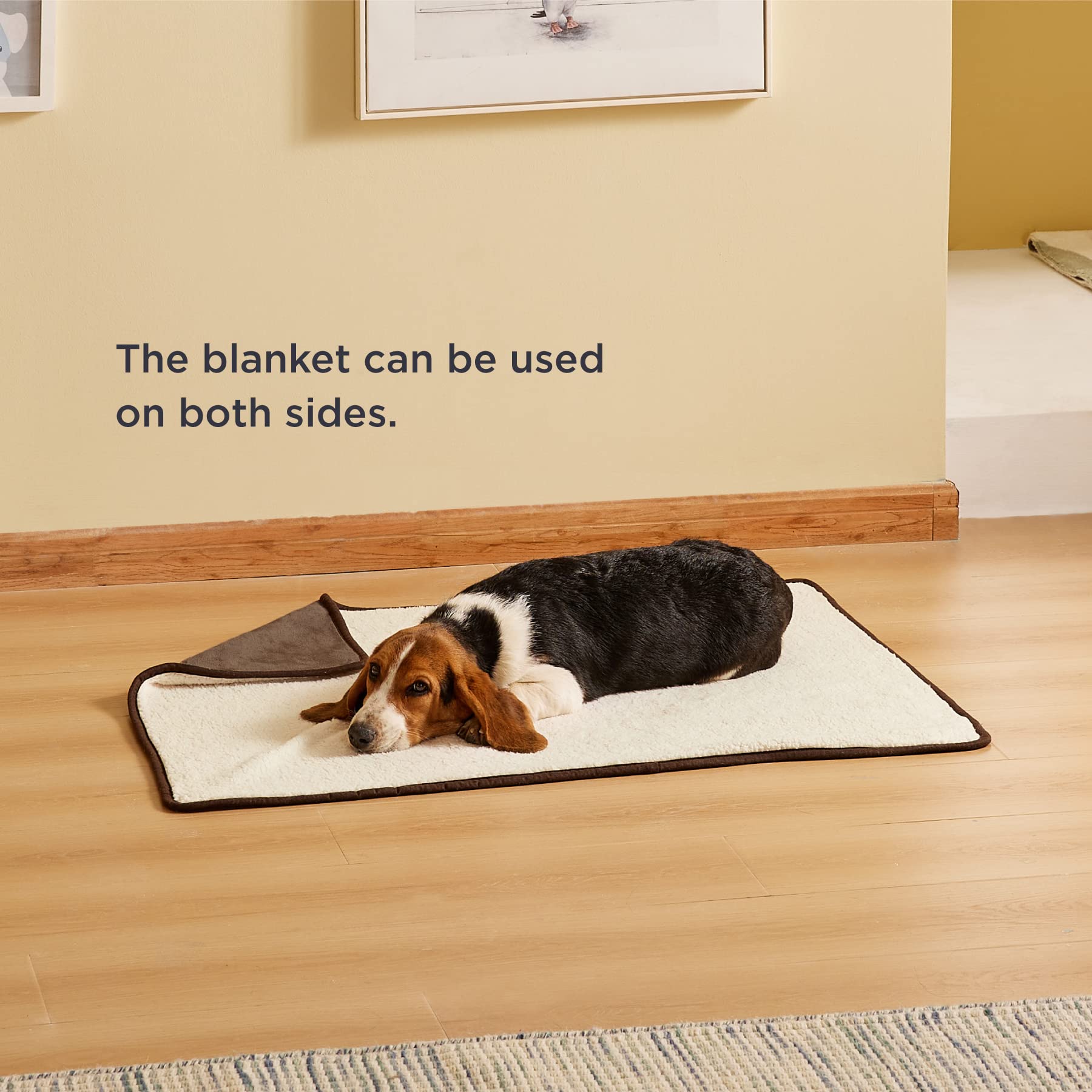 Bedsure dog blanket protects couch from hair and stains